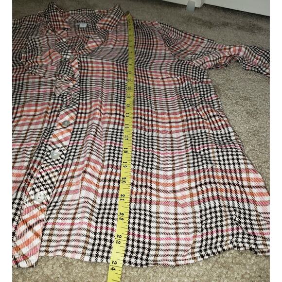 J.Jill Button Down Top Shirt Large Petite Large Ruffle Long Sleeve Soft - Picture 9 of 9